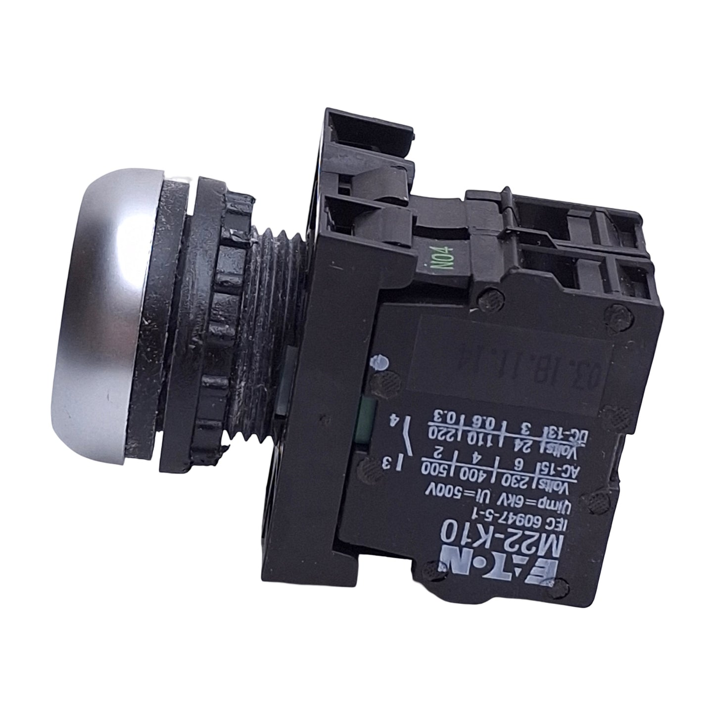 Used Baco L21AH20-3EAGL10 *Start* Pushbutton Switch Momentary Green 1NO 500V 4A 22mm