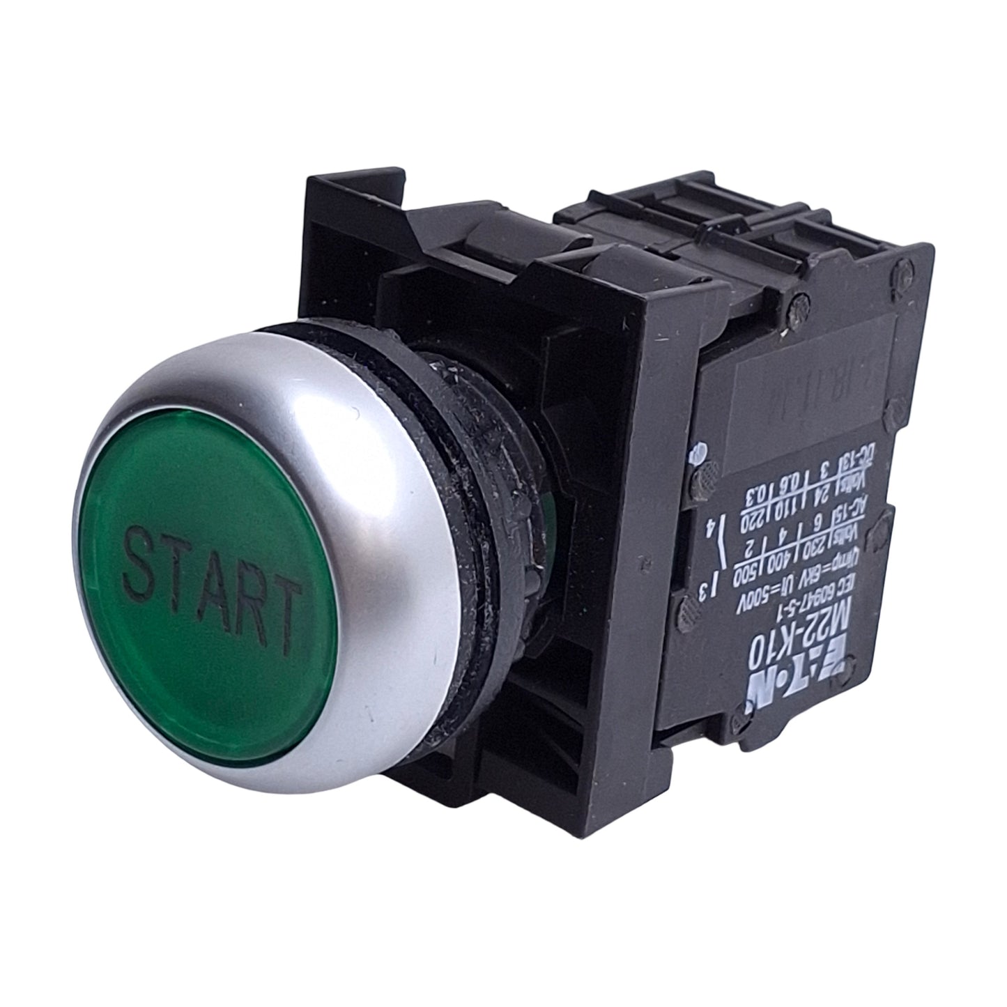 Used Baco L21AH20-3EAGL10 *Start* Pushbutton Switch Momentary Green 1NO 500V 4A 22mm
