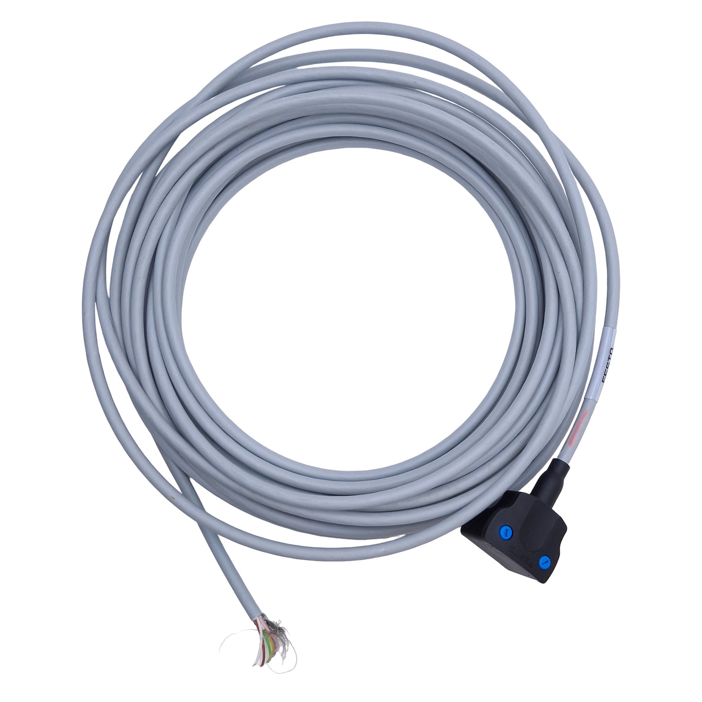 Used Festo NEBM-S1W9-E-10-Q5-LE6 Motor Cable Angled D-Sub 9-Pin to Flying Leads, 10m