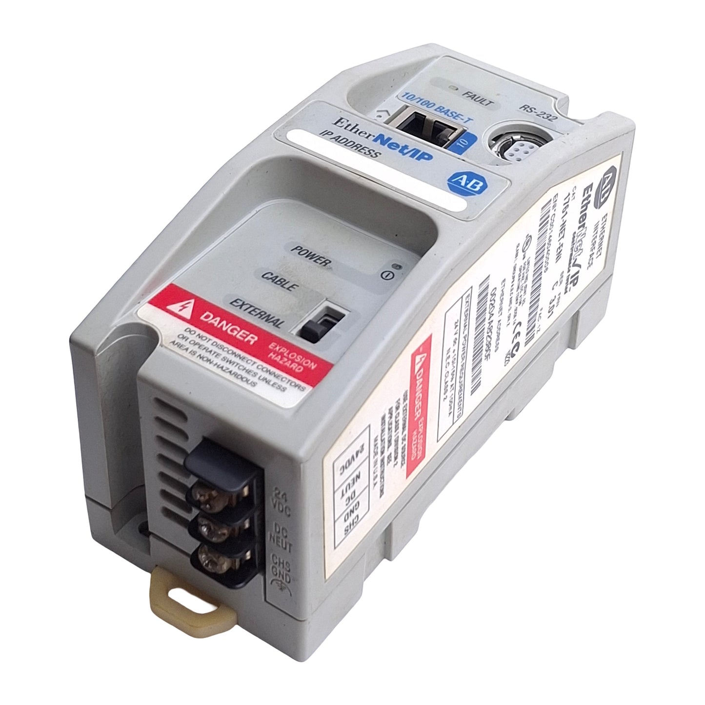 Used Allen Bradley 1761-NET-ENI Ser 3 FRN 3.01 EtherNet/IP Interface MicroLogix