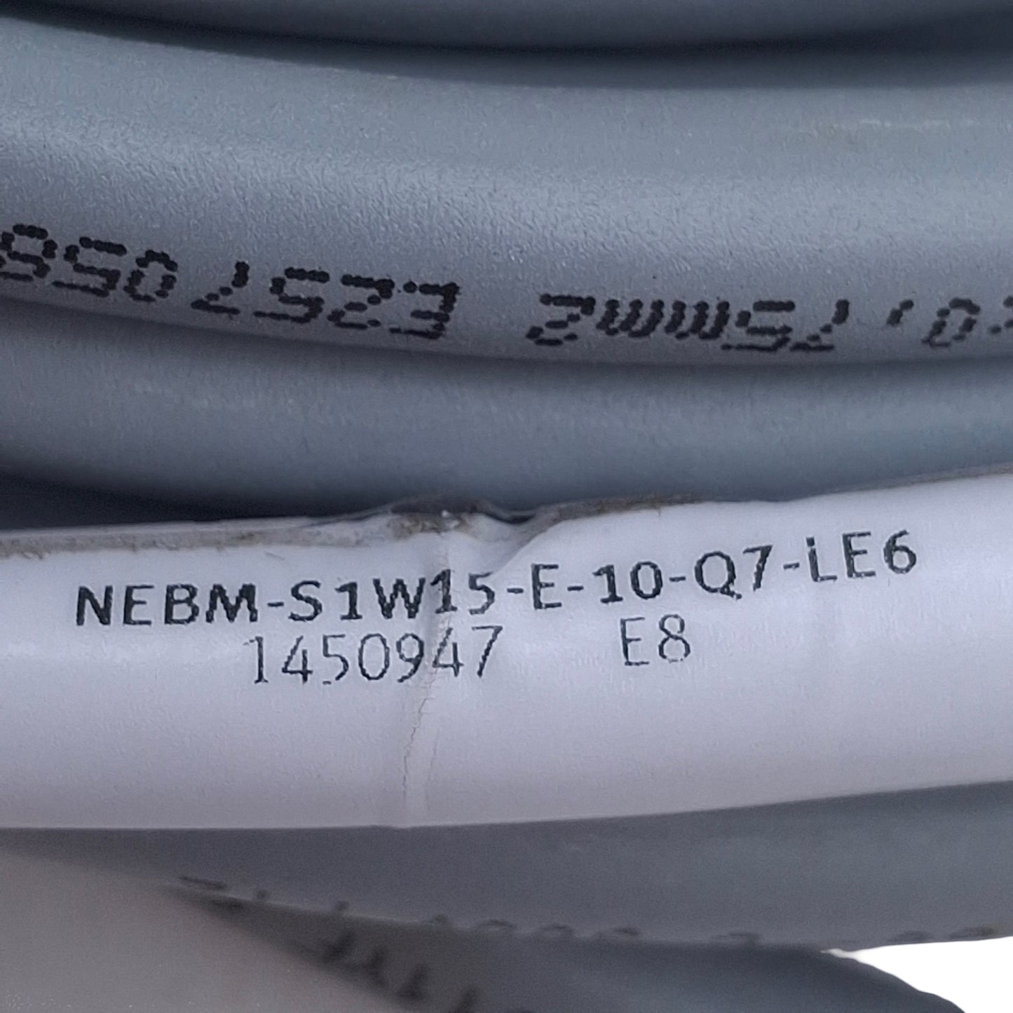 Used Festo NEBM-S1W15-E-10-Q5-LE6 Motor Cable Angled D-Sub 15-Pin to Flying Lead, 10m