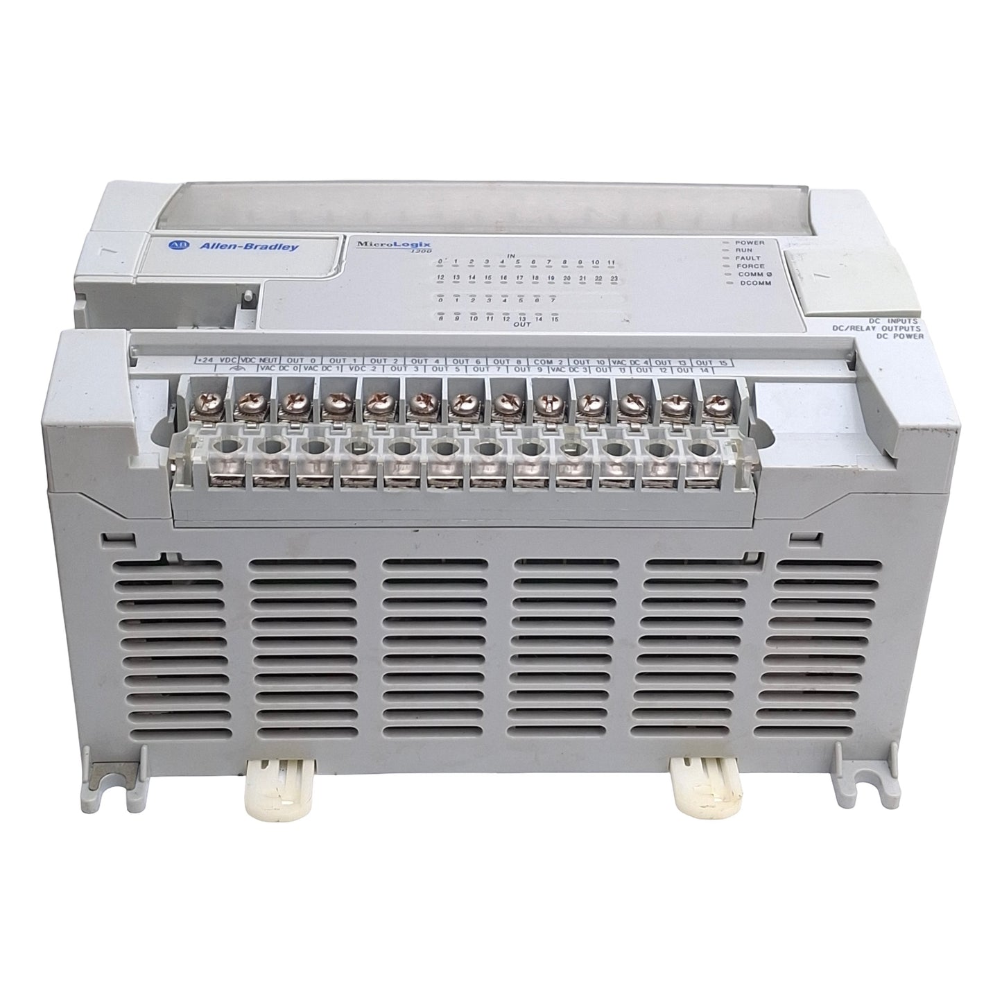 Used Allen Bradley 1762-L40BXBR Ser C FRN 9 MicroLogix 1200 PLC, 24x In, 16x Out