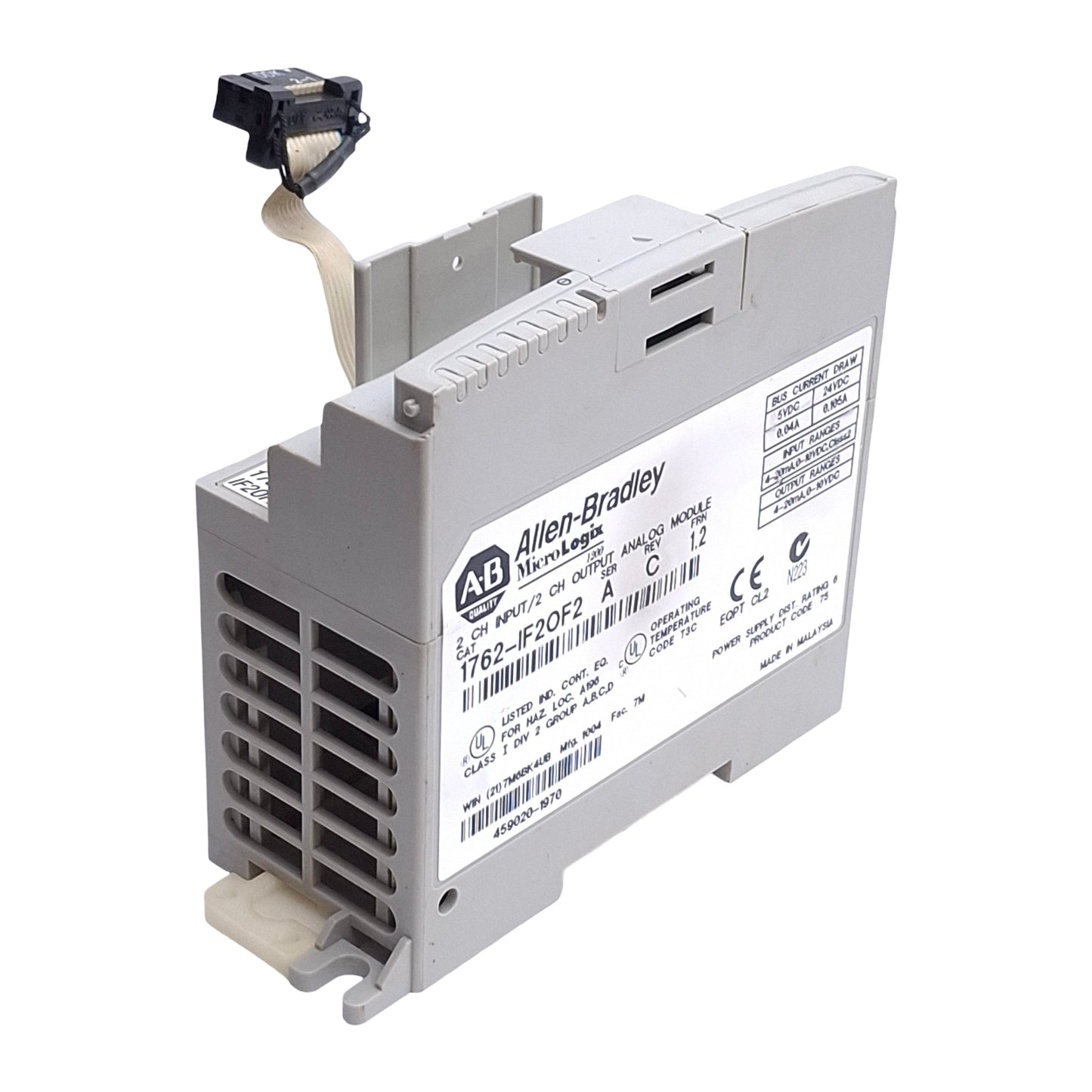 Used Allen Bradley 1762-IFOF2 A C FRN1.2 MicroLogix Input/Output Module, 4-Channel