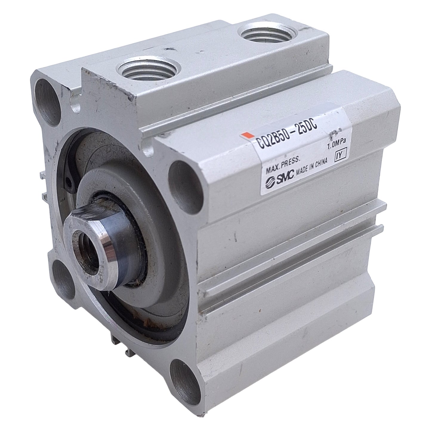 Used SMC CQ2B50-25DC Compact Double Acting Cylinder 50mm Bore, 25mm Stroke, 1/4"RC