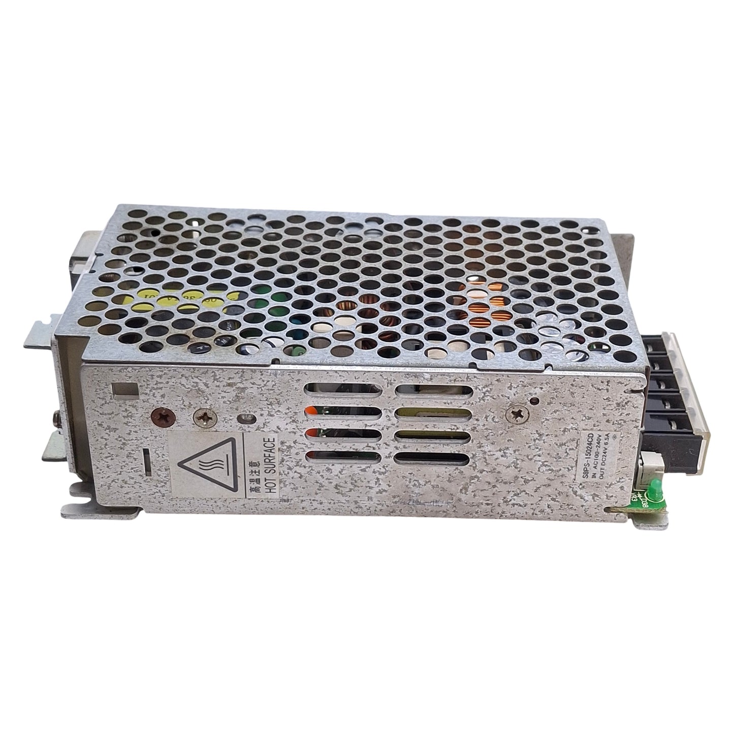 Used Omron S8PS-15024CD Switching Power Supply 100-240VAC In, 24VDC 6.5A 150W Out