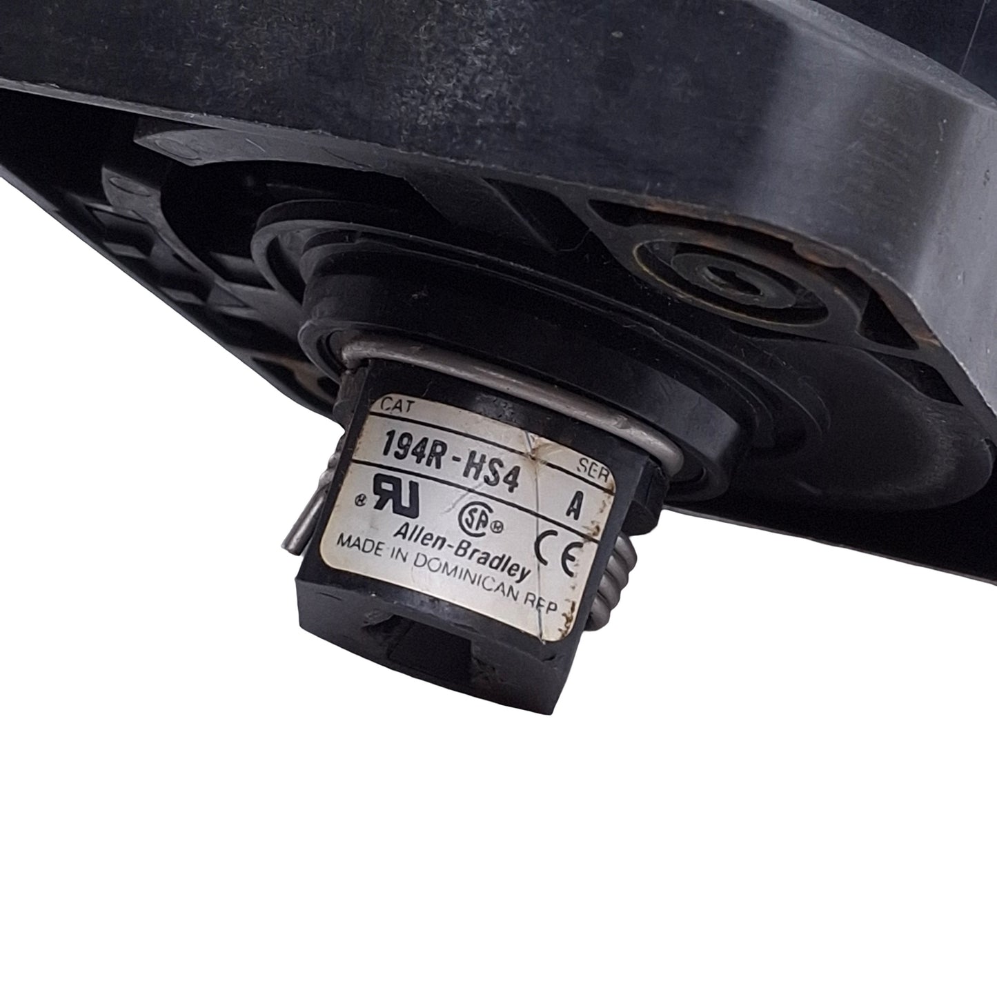 Used Allen Bradley 194R-HS4 Disconnect Rotary Switch Handle, Black, 2-Position, 90°