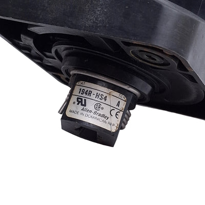 Used Allen Bradley 194R-HS4 Disconnect Rotary Switch Handle, Black, 2-Position, 90°