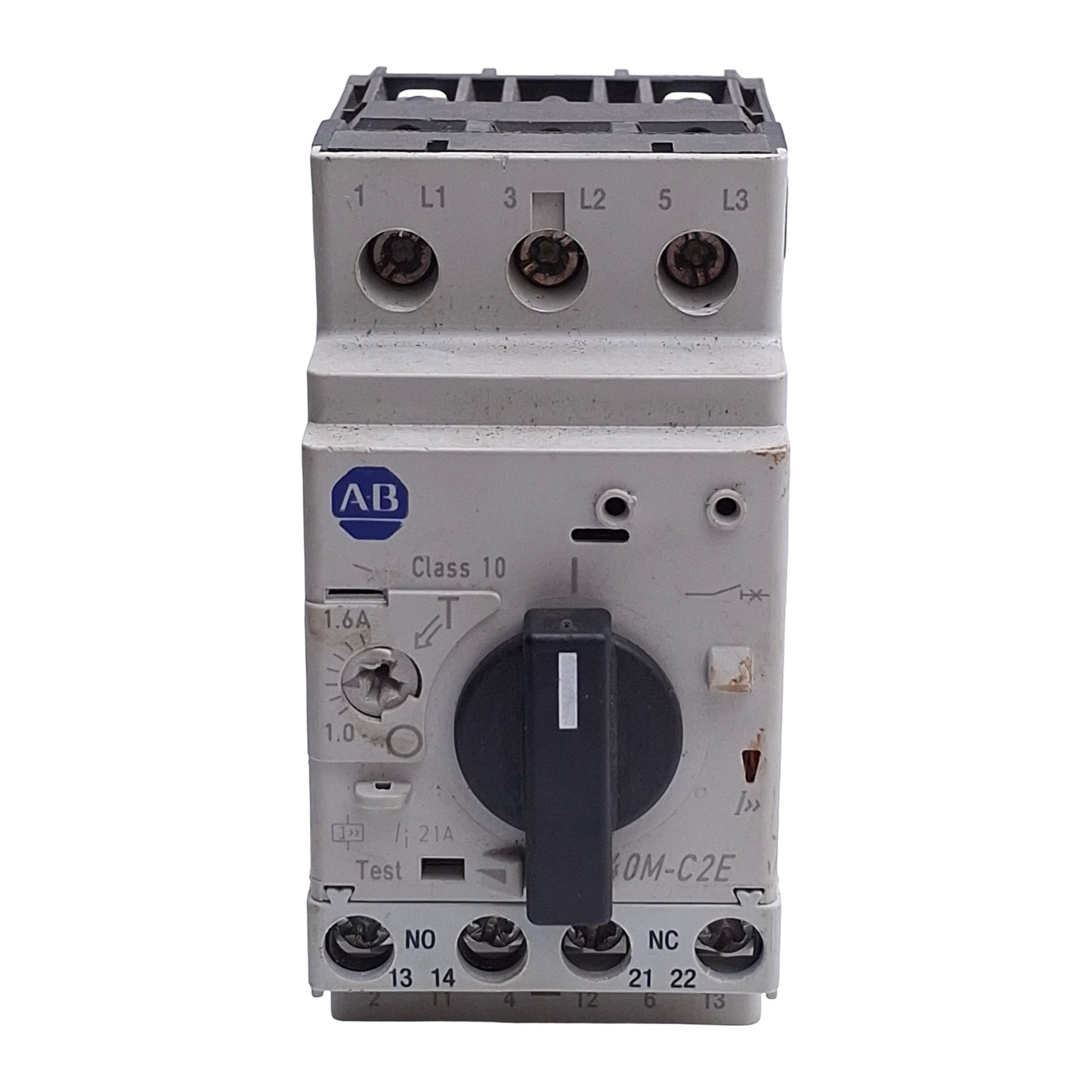 Used Allen Bradley 140M-C2E-B16 3-Pole Motor Protector Circuit Breaker w/140M-C-AFA11