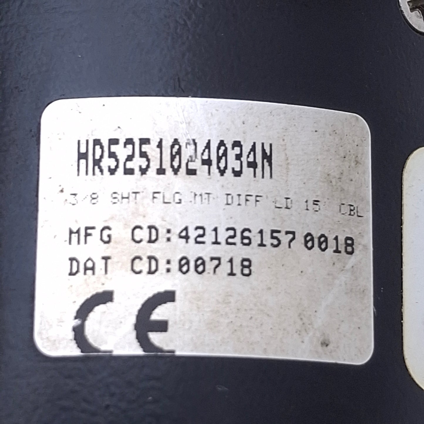 Used Dynapar HR5251024034N Incremental Encoder ø3/8" Shaft, 10,000rpm Max, 1ft Cable