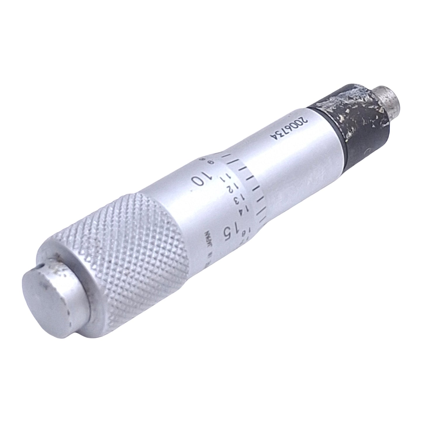 Used Mitutoyo 2006734 Micrometer Head 0-0.500in Range, 0.001in Graduations, Round Tip