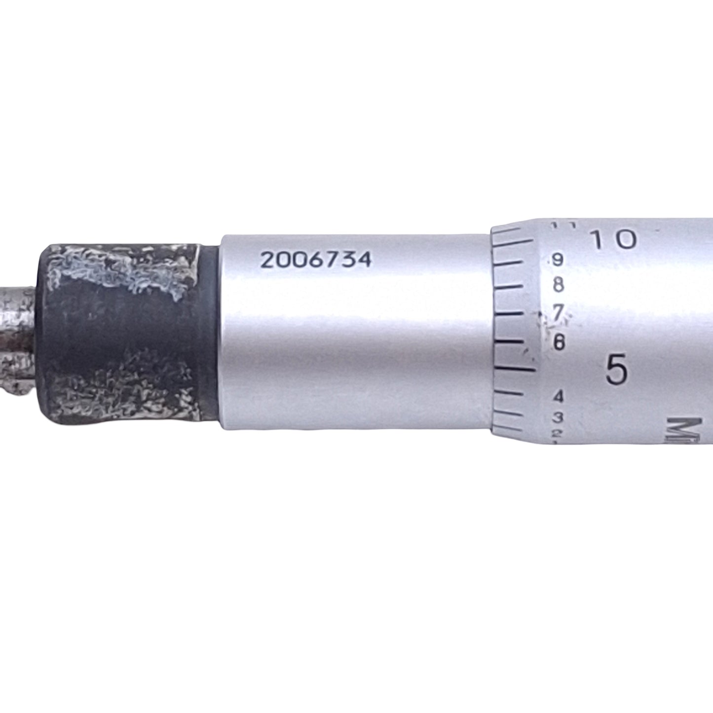 Used Mitutoyo 2006734 Micrometer Head 0-0.500in Range, 0.001in Graduations, Round Tip