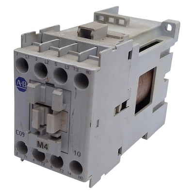 Used Allen Bradley 100-C09ZJ10 Contactor 3-Pole, 1NO, 25A 600VAC, 24VDC Coil