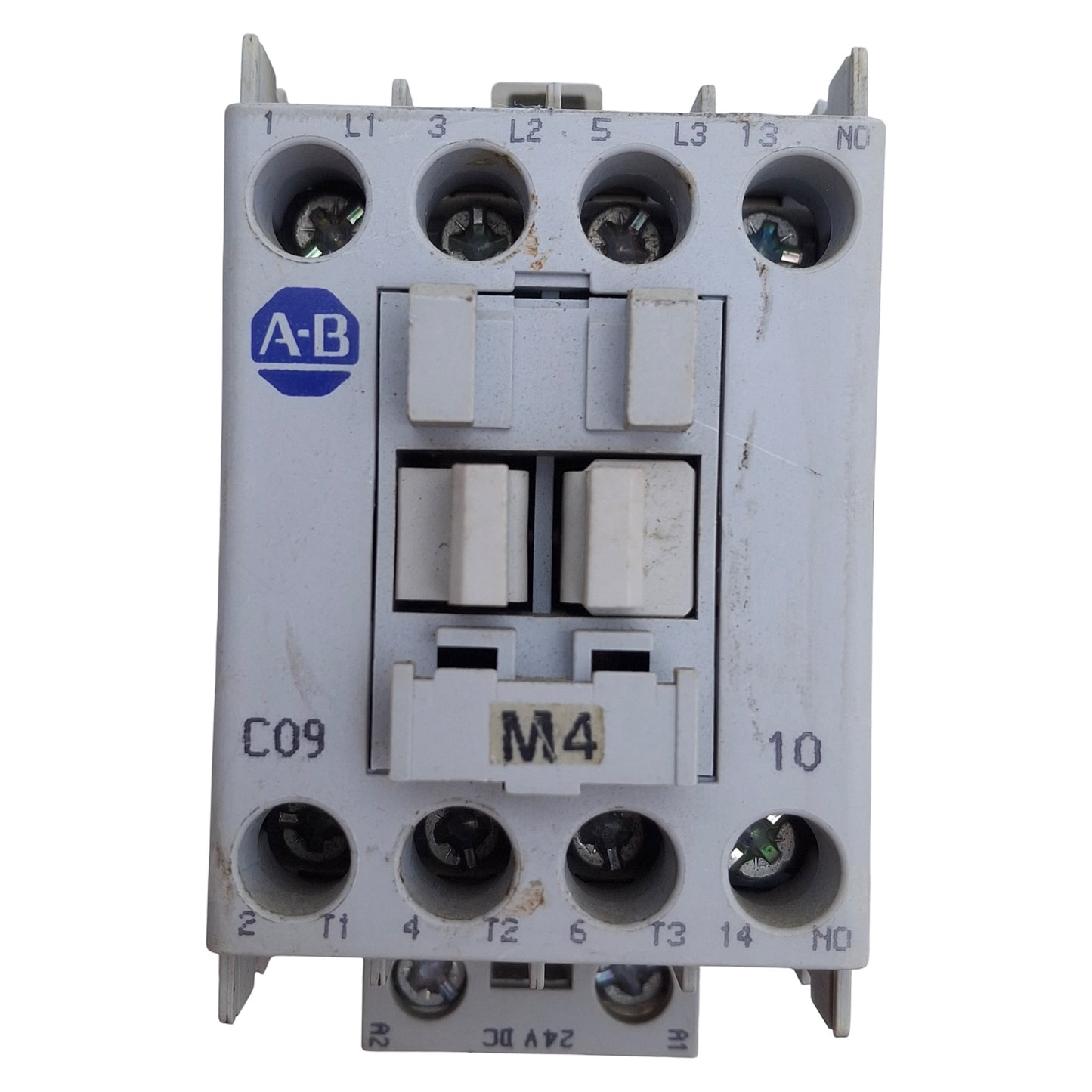 Used Allen Bradley 100-C09ZJ10 Contactor 3-Pole, 1NO, 25A 600VAC, 24VDC Coil