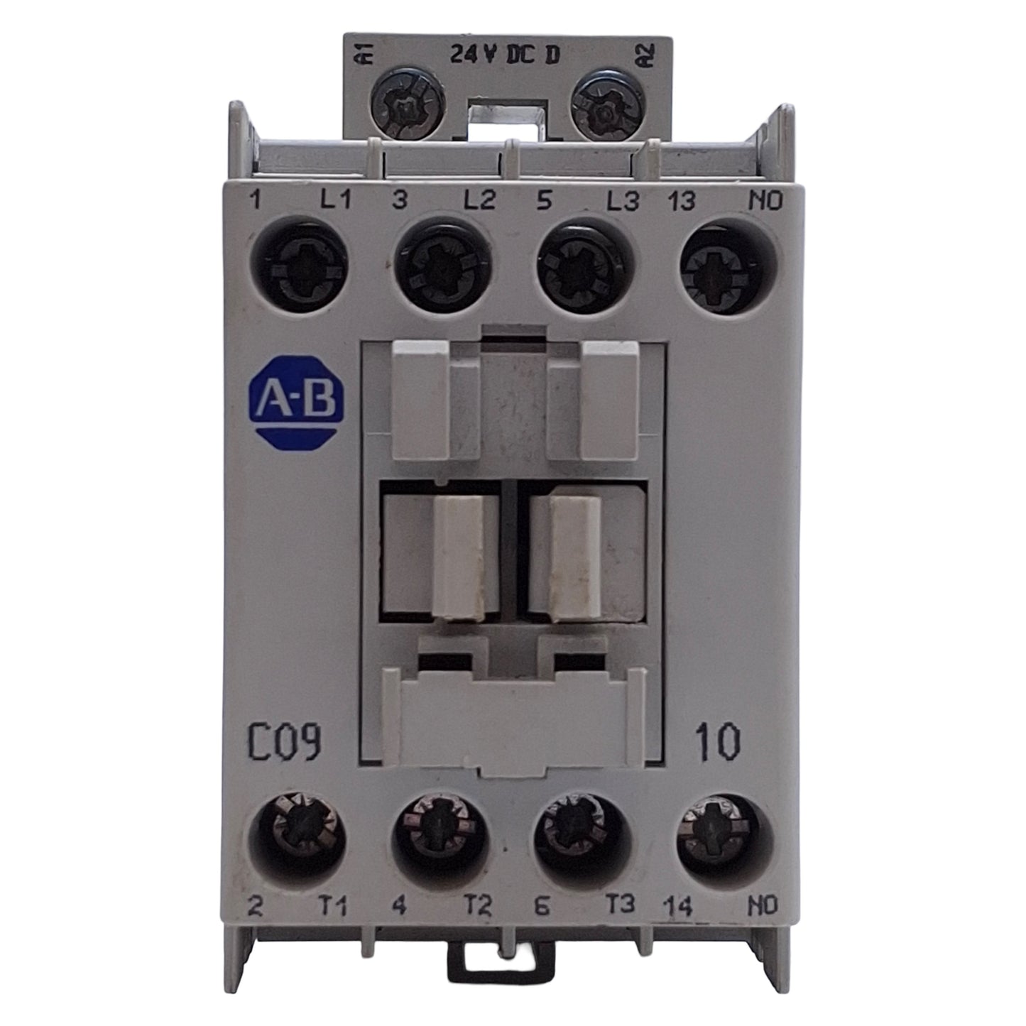Used Allen Bradley 100-C09DJ10 Contactor 3-Pole, 1NO, 25A 600VAC, 24VDC Coil