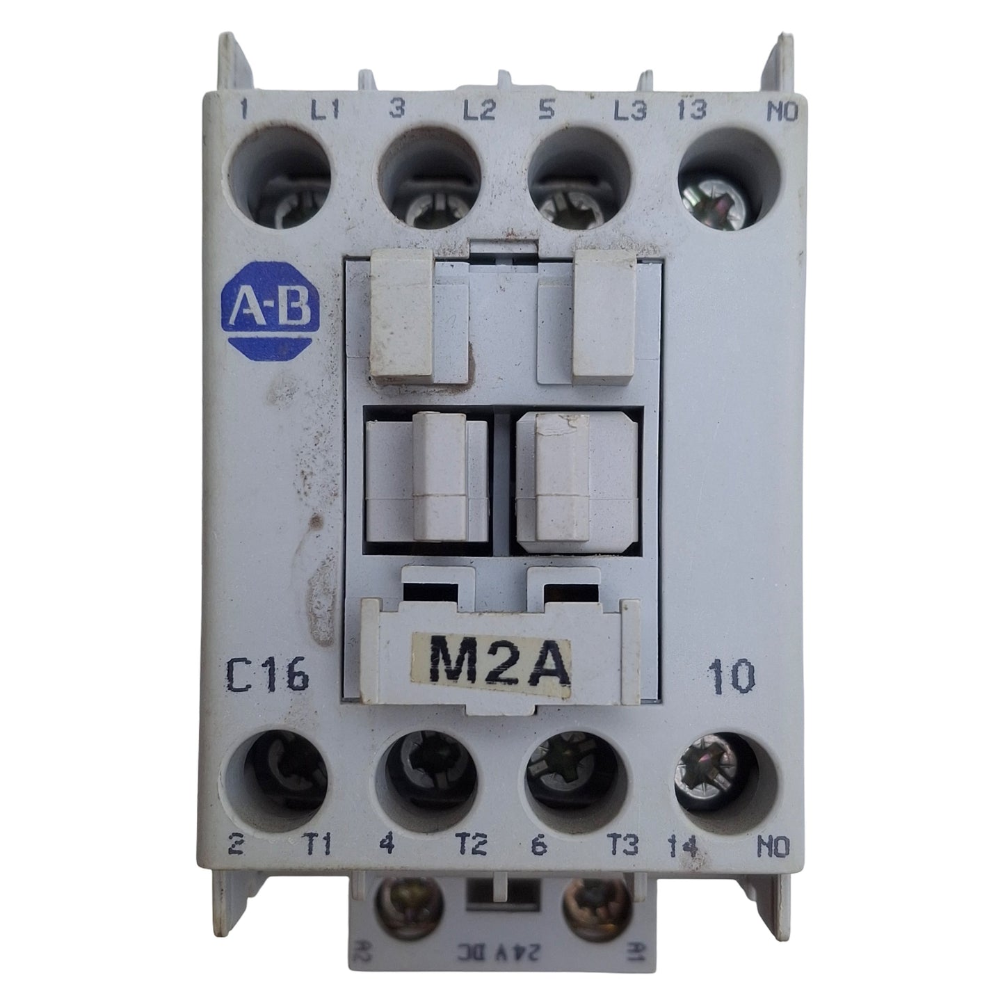 Used Allen Bradley 100-C16ZJ10 Contactor 3-Pole, 1NO, 30A 600VAC, 24VDC Coil