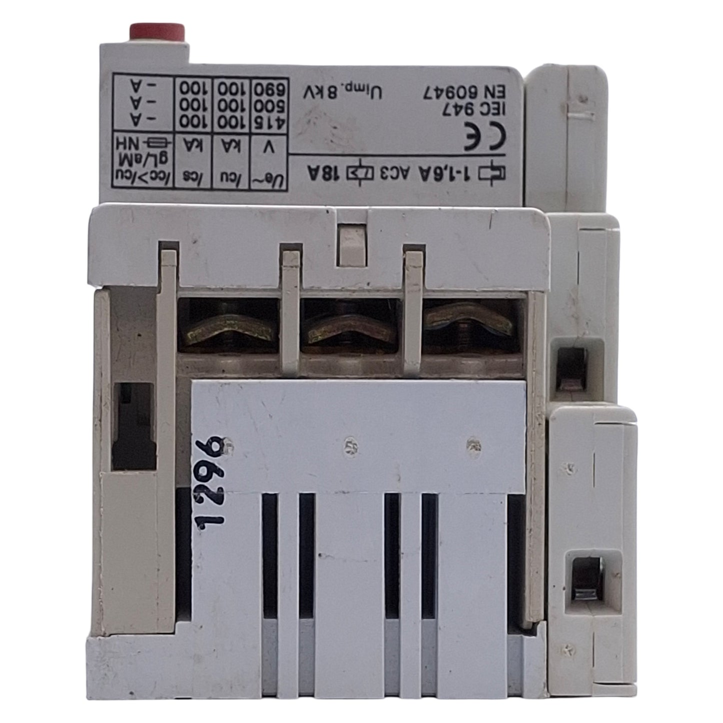 Used Allen Bradley 140-MN-0160 Manual Motor Starter W/140-A11 AUX, 1-1.6A, 115-575VAC