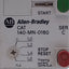 Used Allen Bradley 140-MN-0160 Manual Motor Starter W/140-A11 AUX, 1-1.6A, 115-575VAC