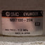 Used SMC MBT100-25N Tie-Rod Cylinder, ø100mm Bore, 25mm Stroke, 1.0MPa, Rc1/2 Ports