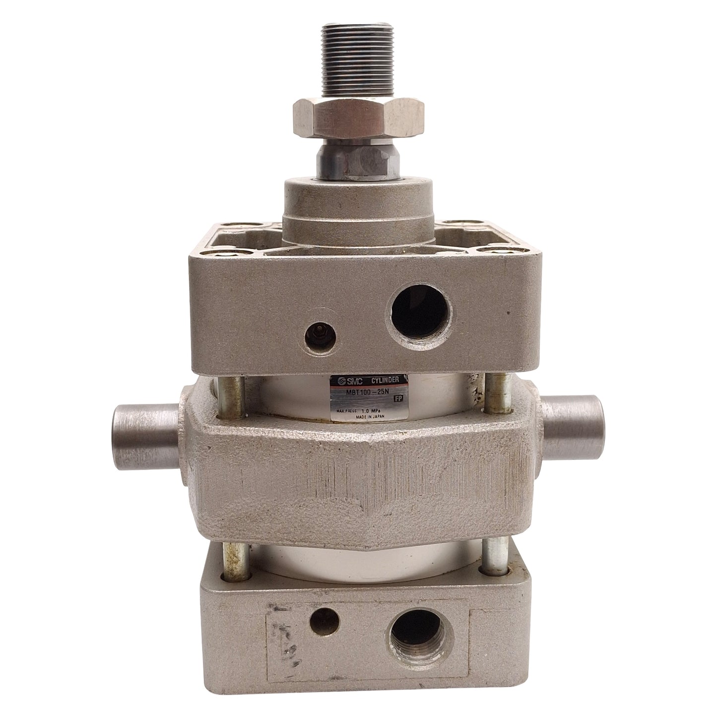 Used SMC MBT100-25N Tie-Rod Cylinder, ø100mm Bore, 25mm Stroke, 1.0MPa, Rc1/2 Ports
