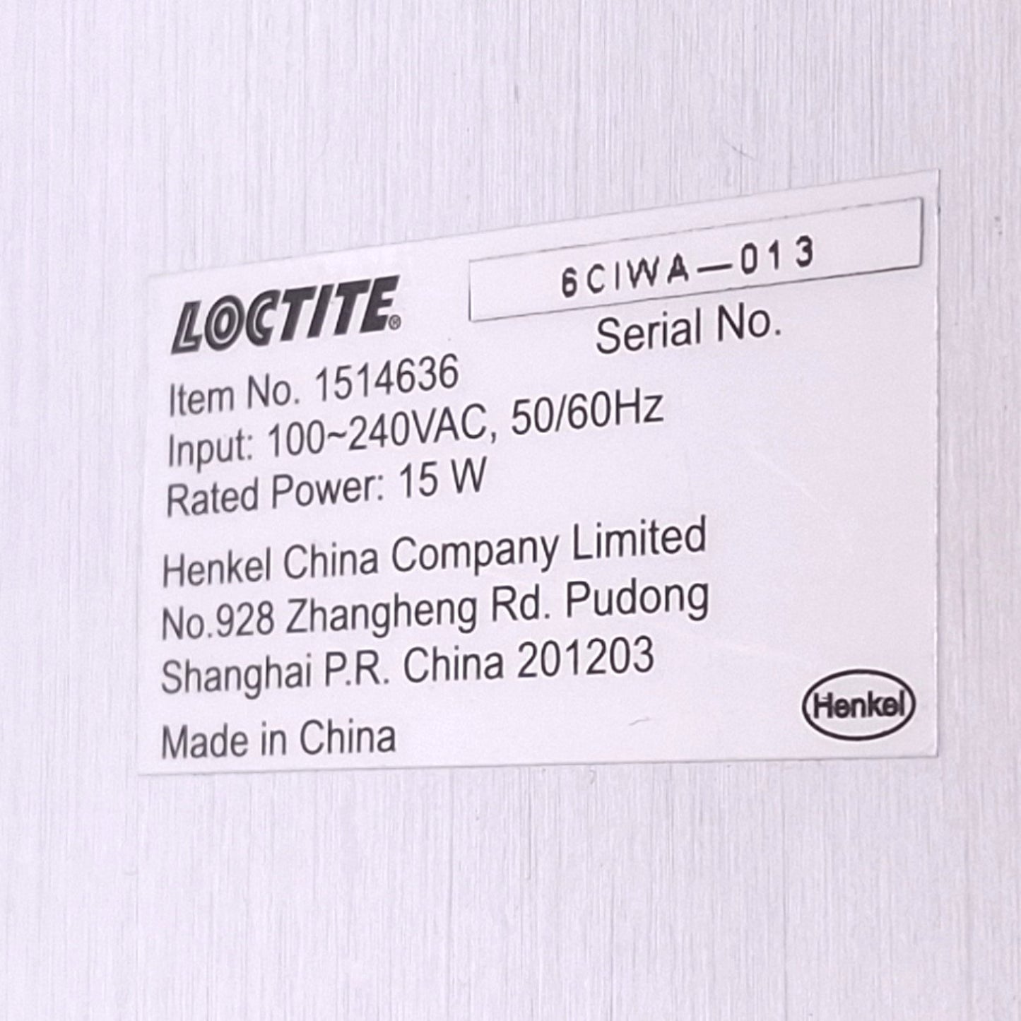 Used Loctite 1514636 CL10 Single LED Controller, Spot Curing UV, 100-240VAC 15W
