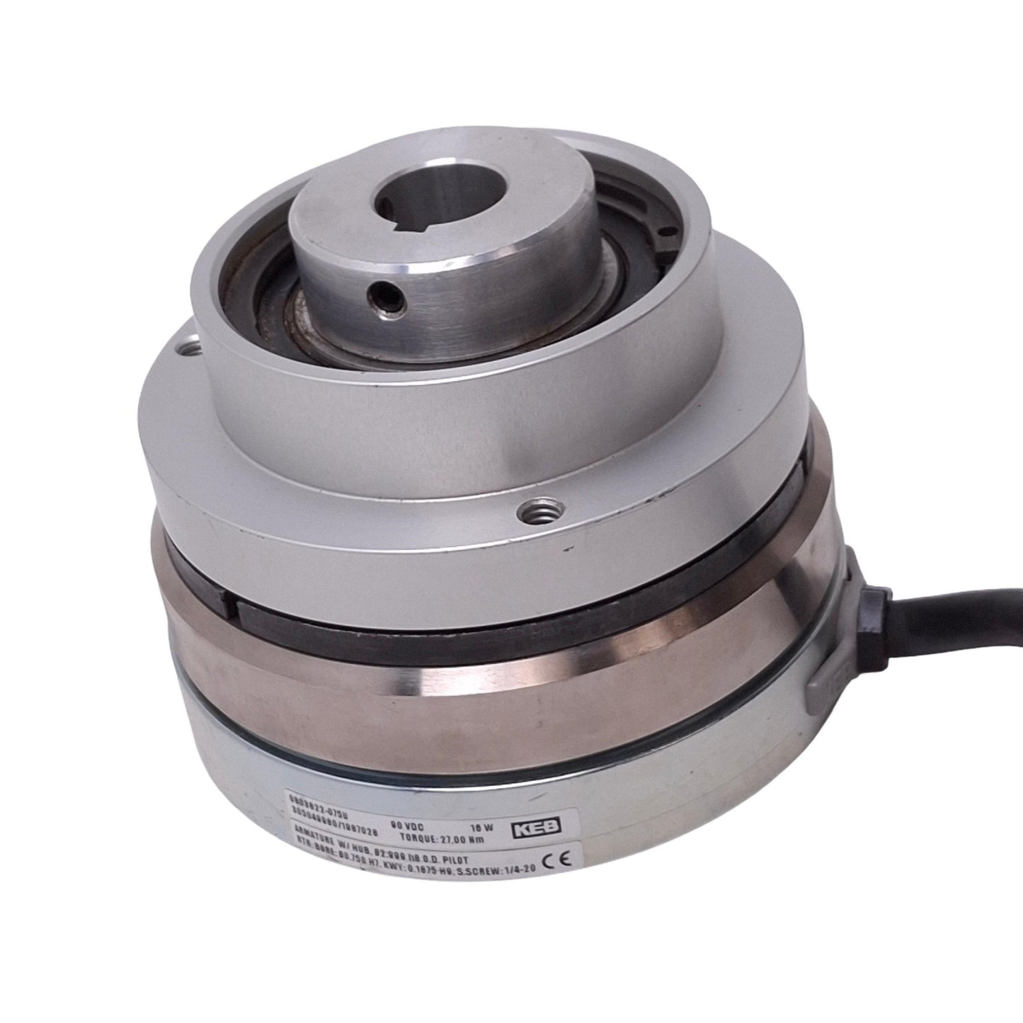 Used KEB 0803300-090U 0803822-075U Rotary Magnetic Clutch Assembly, 27Nm, 90VDC