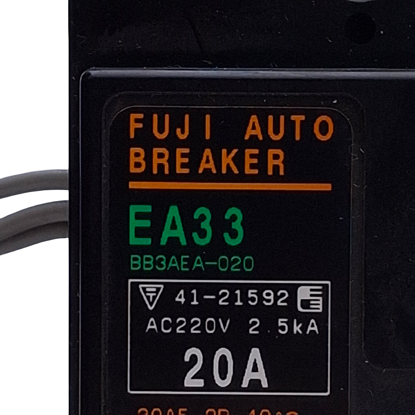 Used Fuji Electric EA33 BB3AEA-020 Auto Circuit Breaker 3-Pole, 20A 220VAC