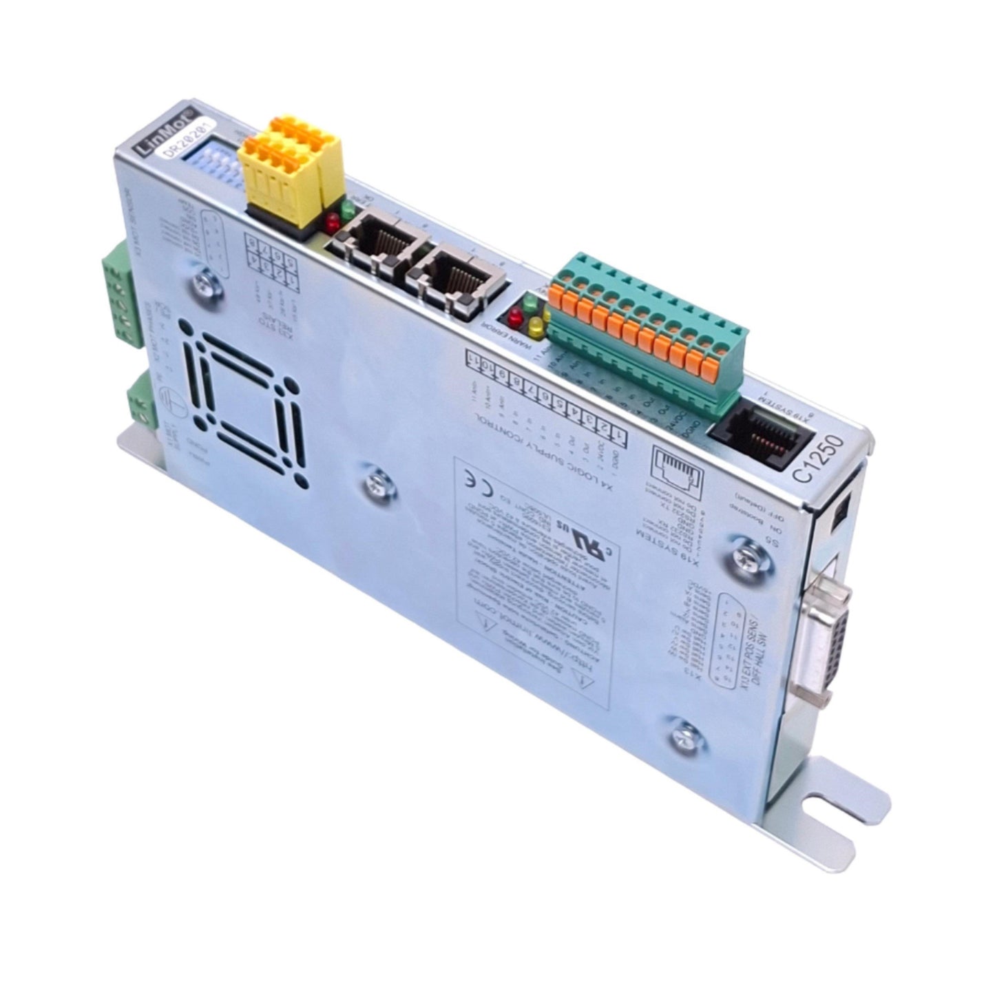 Used LinMot C1250-CM-XC-1S-000 Servo Drive, CIP Sync, 72VDC 6.5A In, 43VAC 5A Out