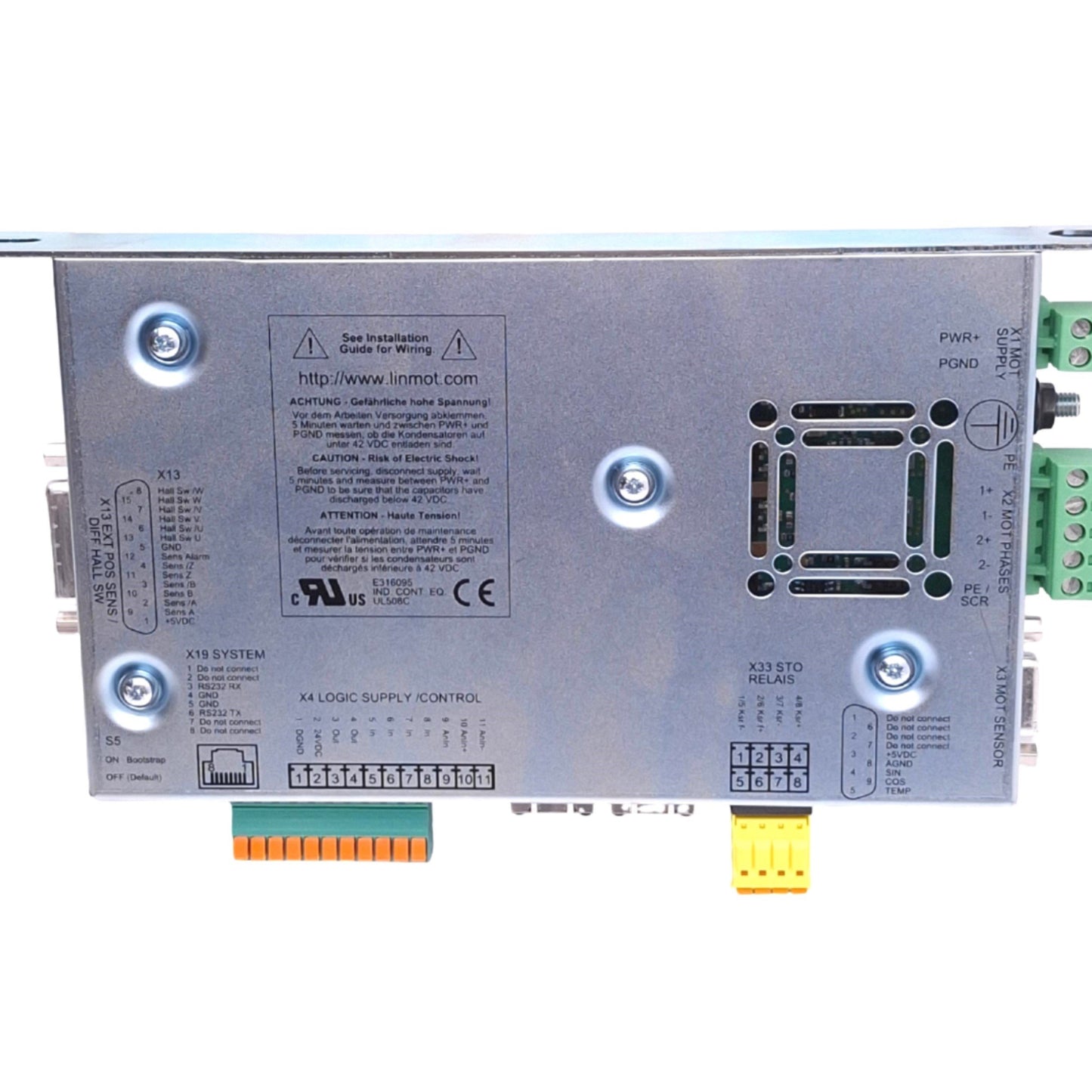 Used LinMot C1250-CM-XC-1S-000 Servo Drive, CIP Sync, 72VDC 6.5A In, 43VAC 5A Out