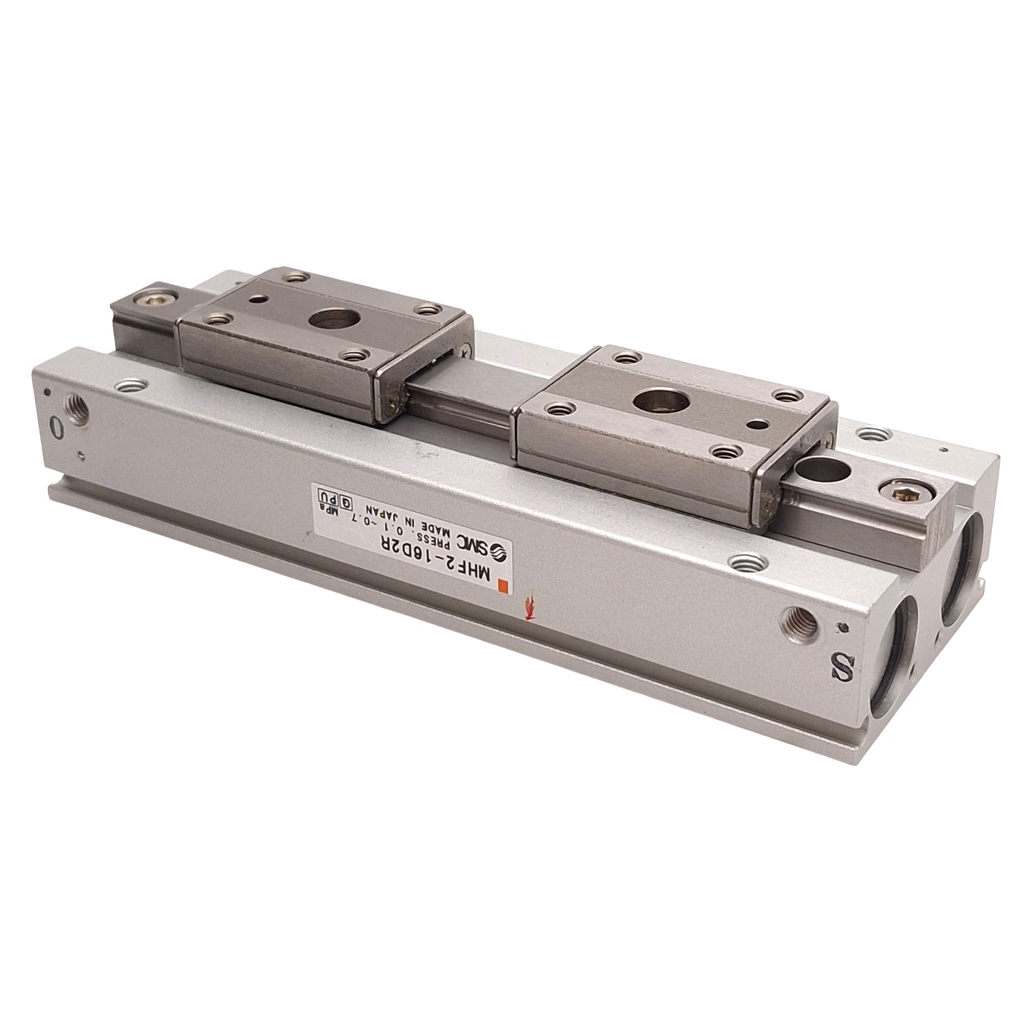 Used SMC MHF2-16D2R Pneumatic Gripper, ø16mm Bore, 64mm Stroke, 90N, 0.7MPa, M5x0.8