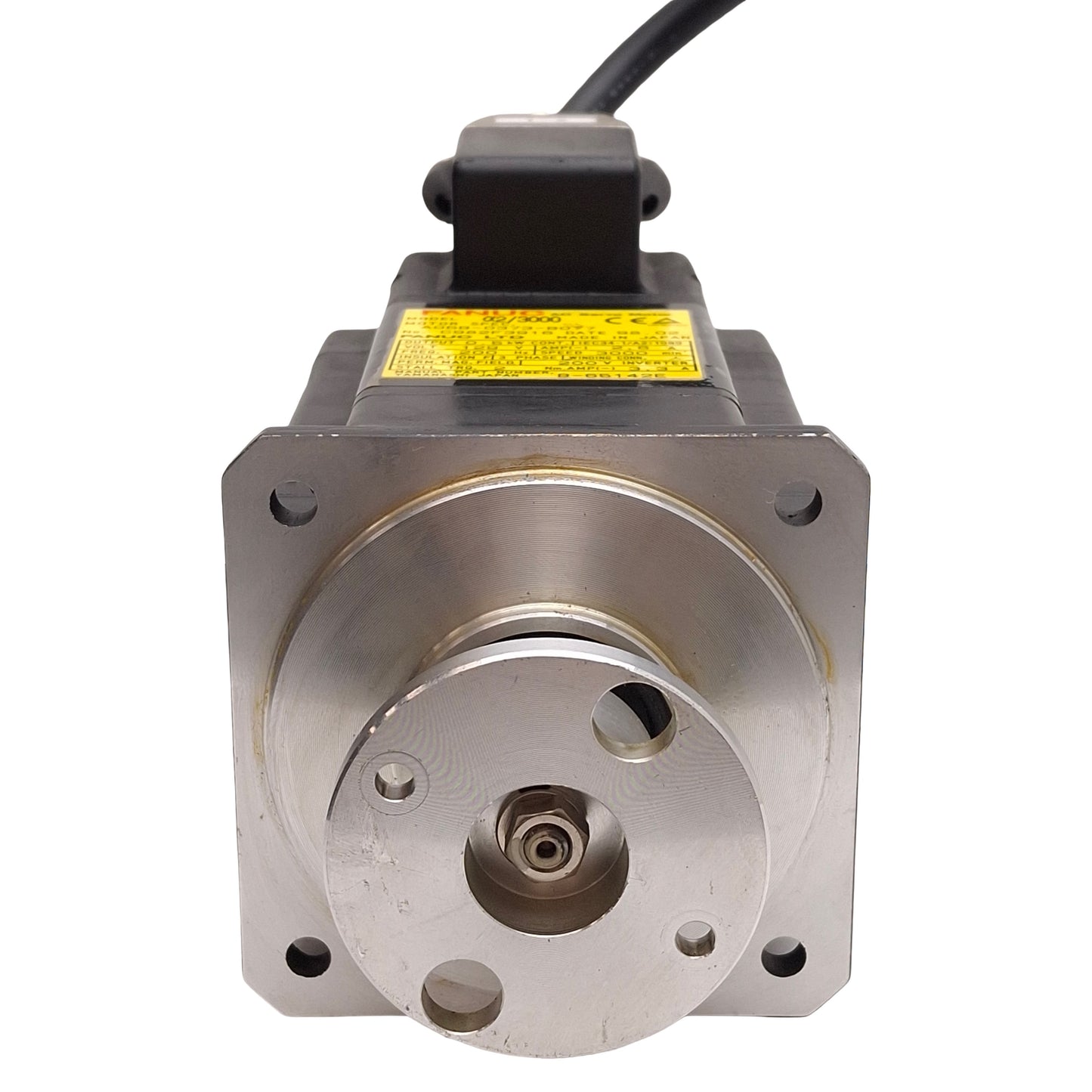 Used Fanuc A06B-0373-B077 α2/3000 Servo Motor 0.5kW 3Ø 129VAC 2.6A 200Hz *No Encoder*