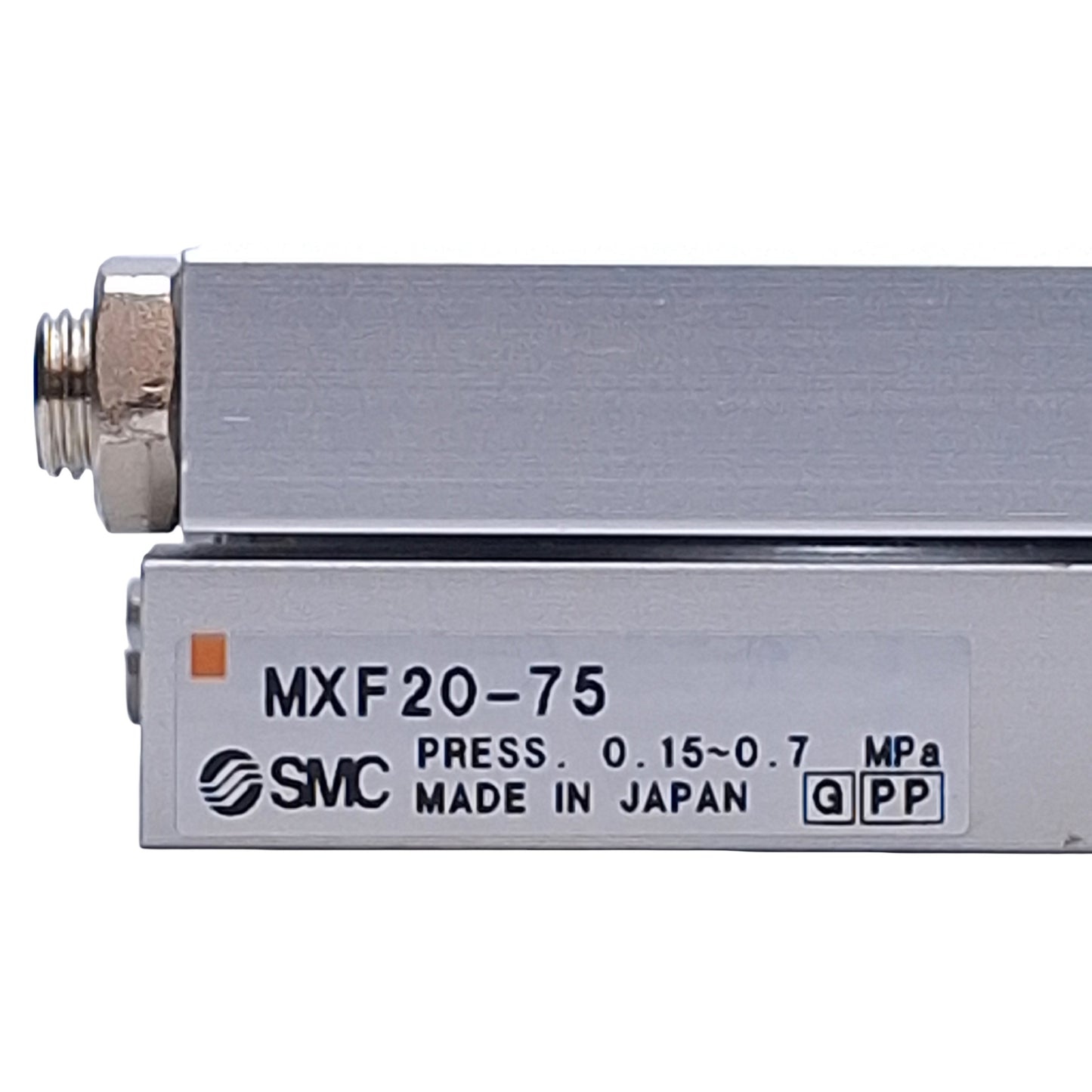 Used SMC MXF20-75 Precision Slide Table 20mm Bore, 75mm Stroke, 0.15-0.7MPa