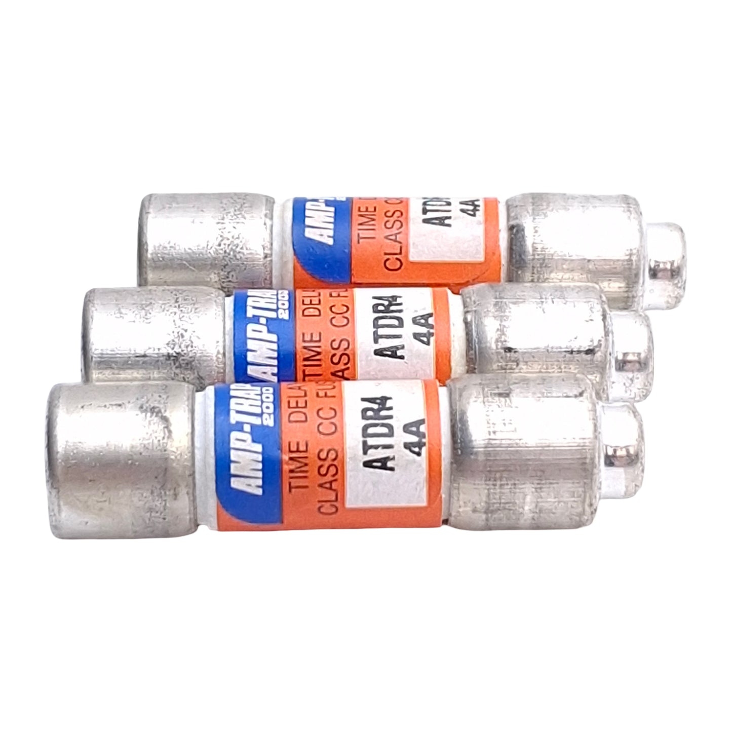 Used Lot of 3 Ferraz Shawmut ATDR4 Amp Trap Time Delay Fuse, Class CC, 4A 600VAC