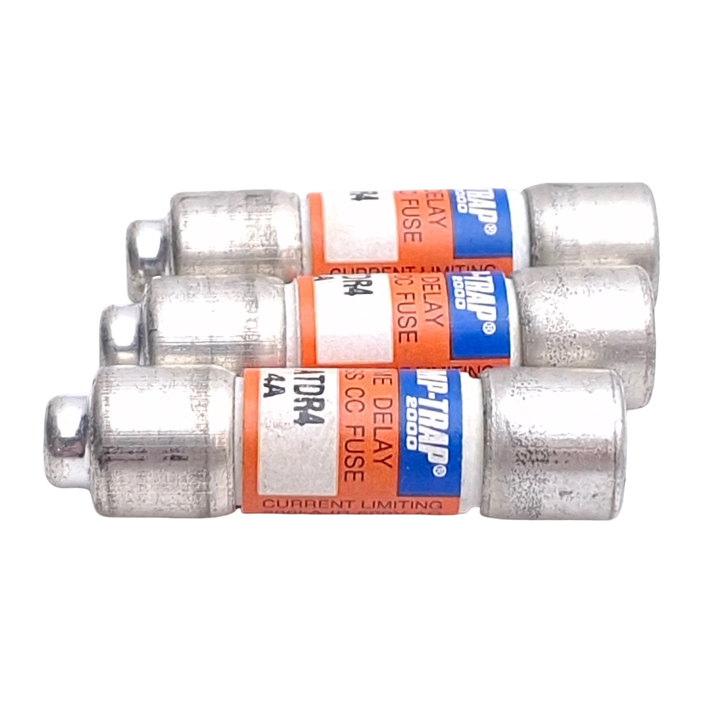 Used Lot of 3 Ferraz Shawmut ATDR4 Amp Trap Time Delay Fuse, Class CC, 4A 600VAC