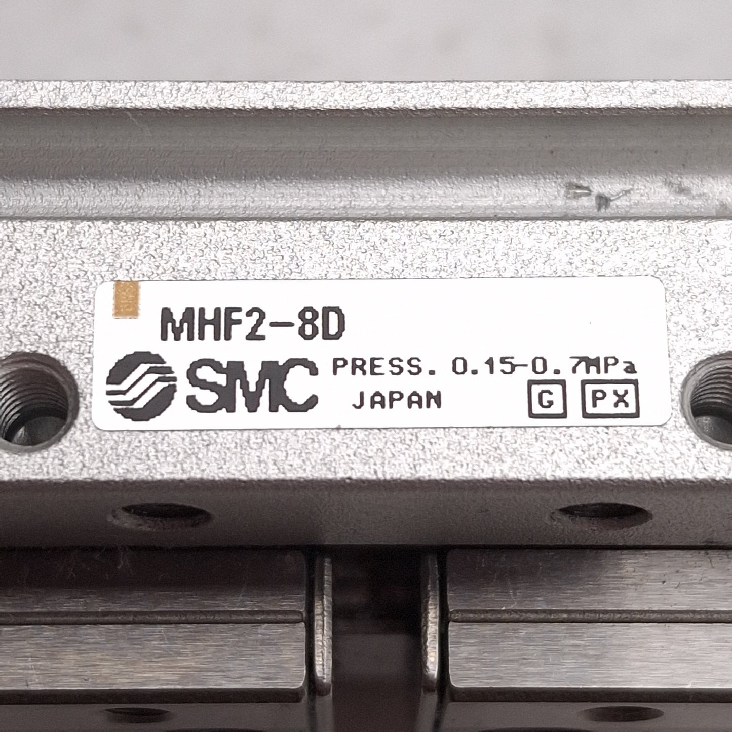 Used SMC MHF2-8D Low-Profile Gripper, ø8mm Bore, 8mm Stroke, 19N, 0.15-0.7MPa, M3x0.5