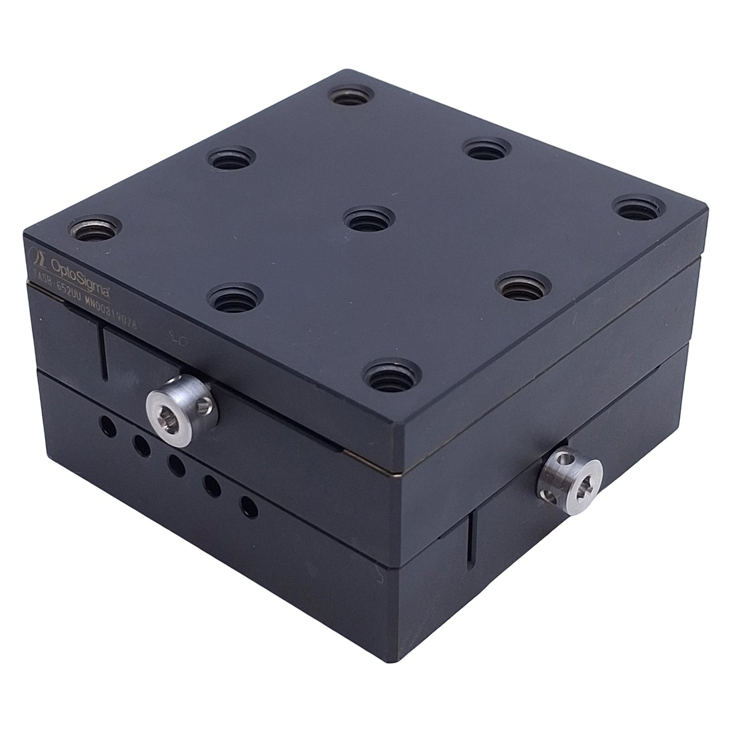 Used OptoSigma TASB-652UU XY-Axis Dovetail Stage 12mm Travel, 147N Load, 65 x 65mm