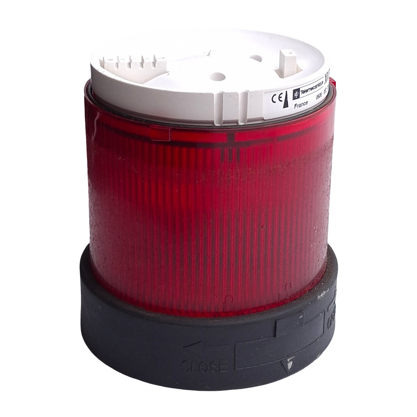 Used Telemecanique XVBC34 Tower Stack Light, ø70mm, 250VAC/DC, Red, Steady *No Bulb*