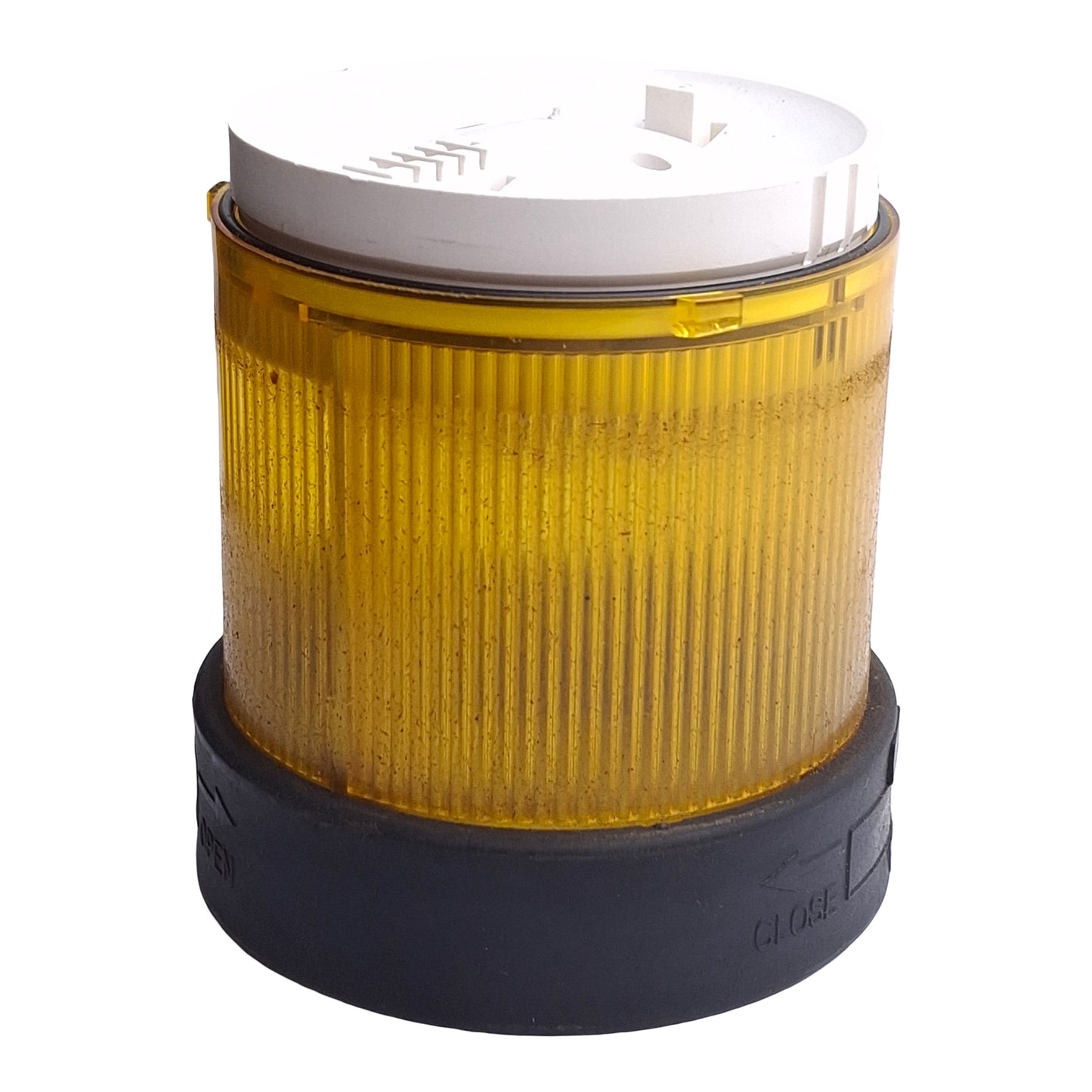 Used Telemecanique XVBC38 Tower Stack Light ø70mm 250VAC/DC, Yellow Steady, *No Bulb*