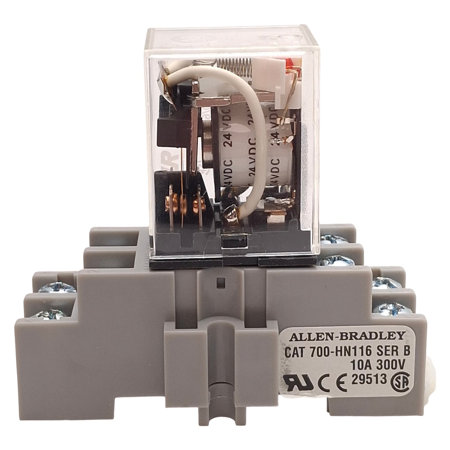 Used Lot of 5 Allen Bradley 700-HF32Z24-4 Ice Cube Relay, DPDT, 10A, 24VDC Coil