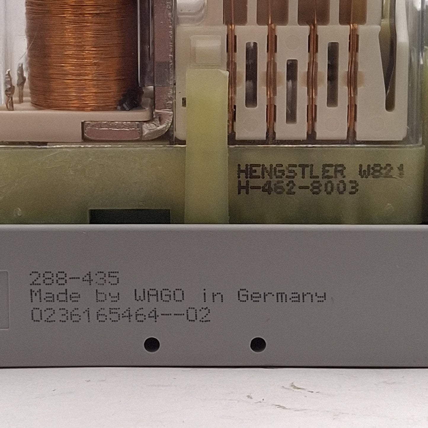 Used Wago 288-435 Relay Module, (2x) 3NO+1NC, 10A 230/240VAC, 24VDC Coils *No DIN*