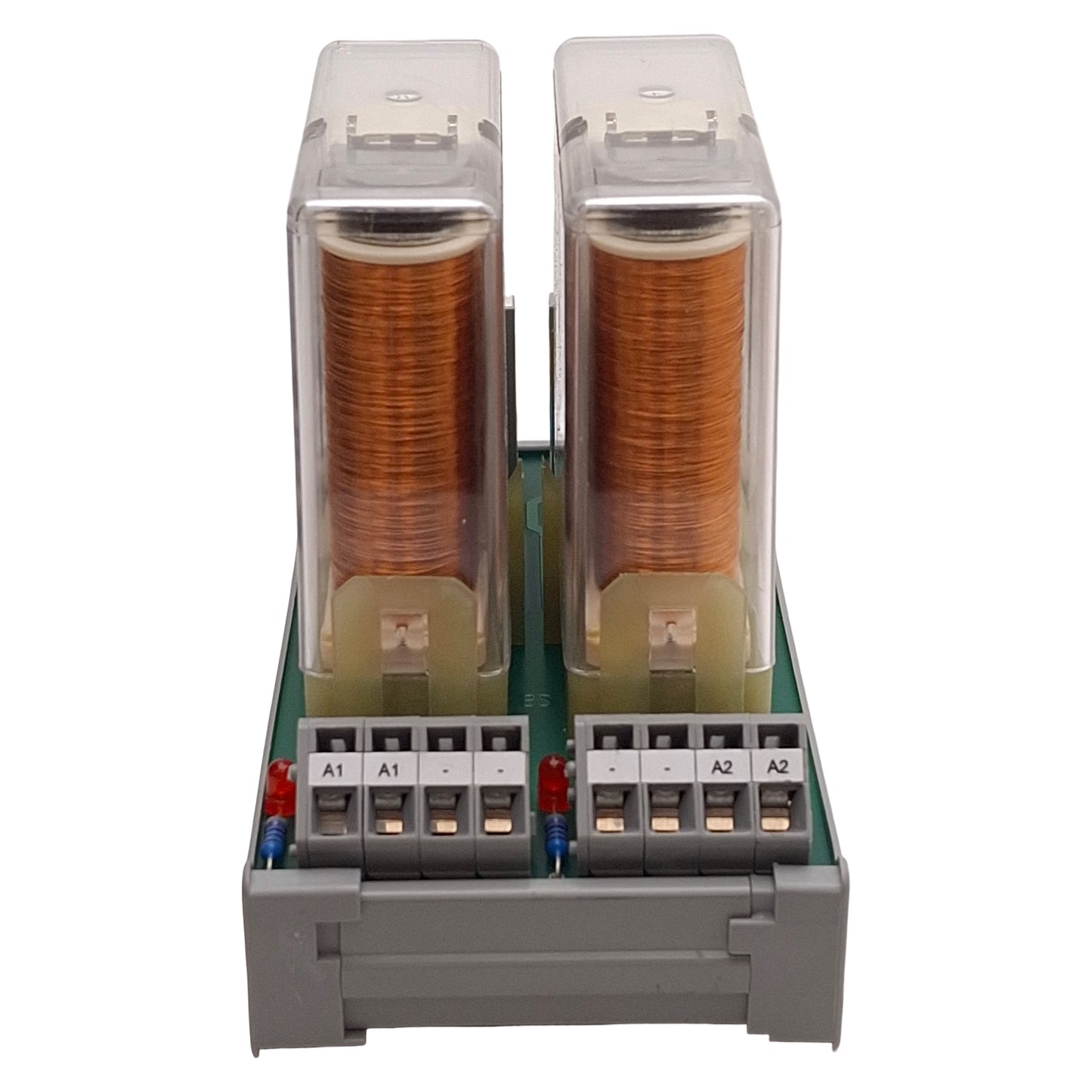 Used Wago 288-435 Relay Module, (2x) 3NO+1NC, 10A 230/240VAC, 24VDC Coils *No DIN*