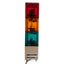 Used Patlite KJS-302-RYG Cube Signal Light Tower, Red Amber Green *Missing Reflector*
