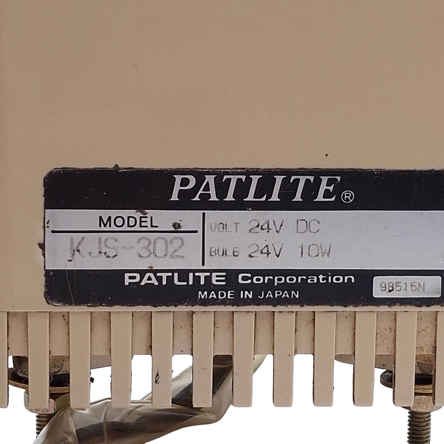 Used Patlite KJS-302-RYG Cube Signal Light Tower, Red Amber Green *Missing Reflector*