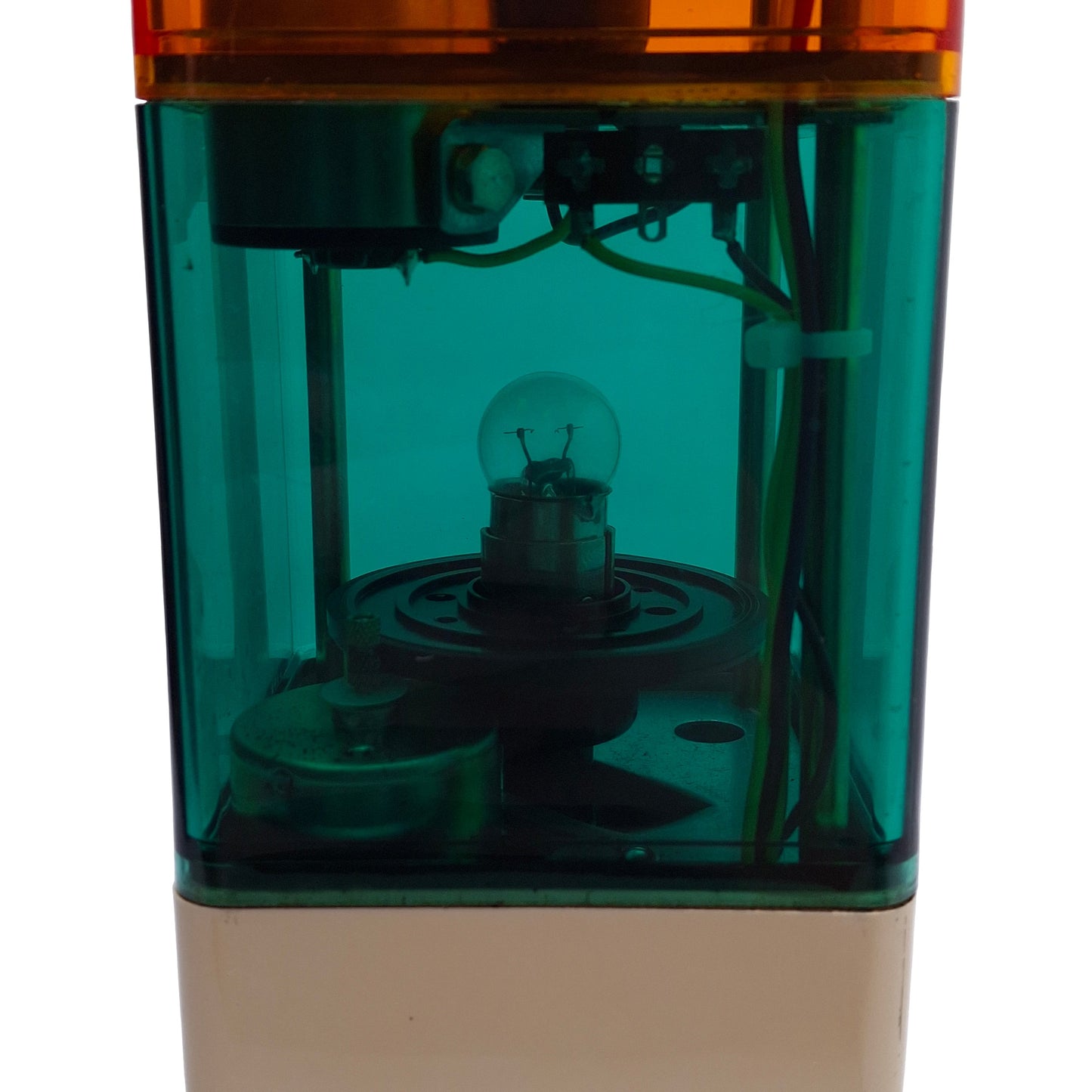 Used Patlite KJS-302-RYG Cube Signal Light Tower, Red Amber Green *Missing Reflector*