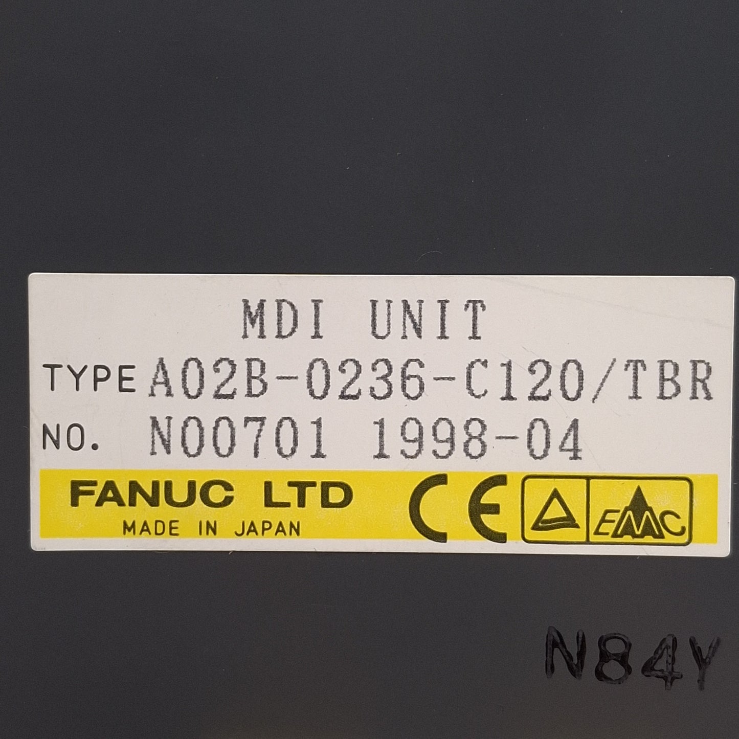 Used Fanuc A02B-0236-C120/TBR MDI Unit Keyboard For Series 16i/18i/21i CNC *Crack*