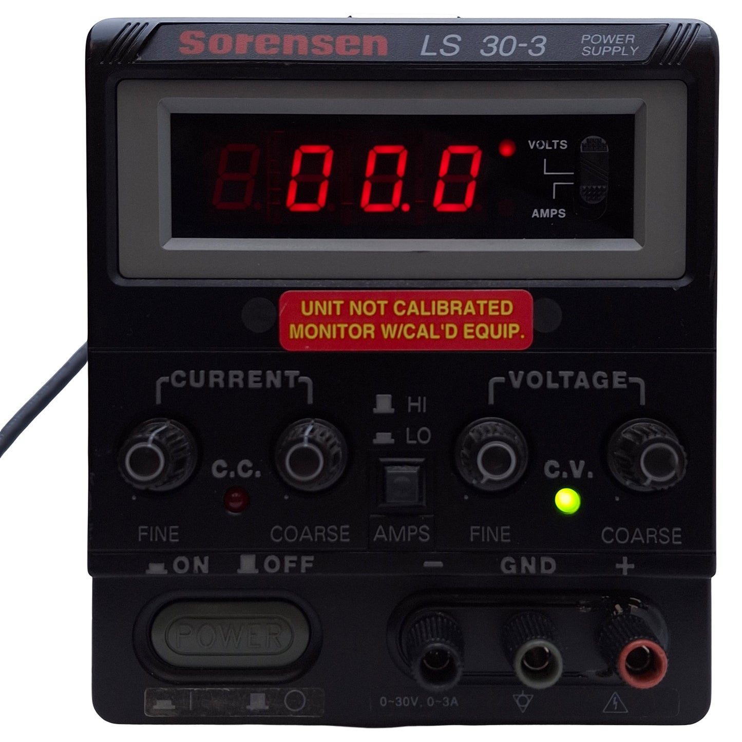 Used Sorensen LS30-3 Programmable Linear DC Power Supply 0-30VDC 0-3A Out, 90W