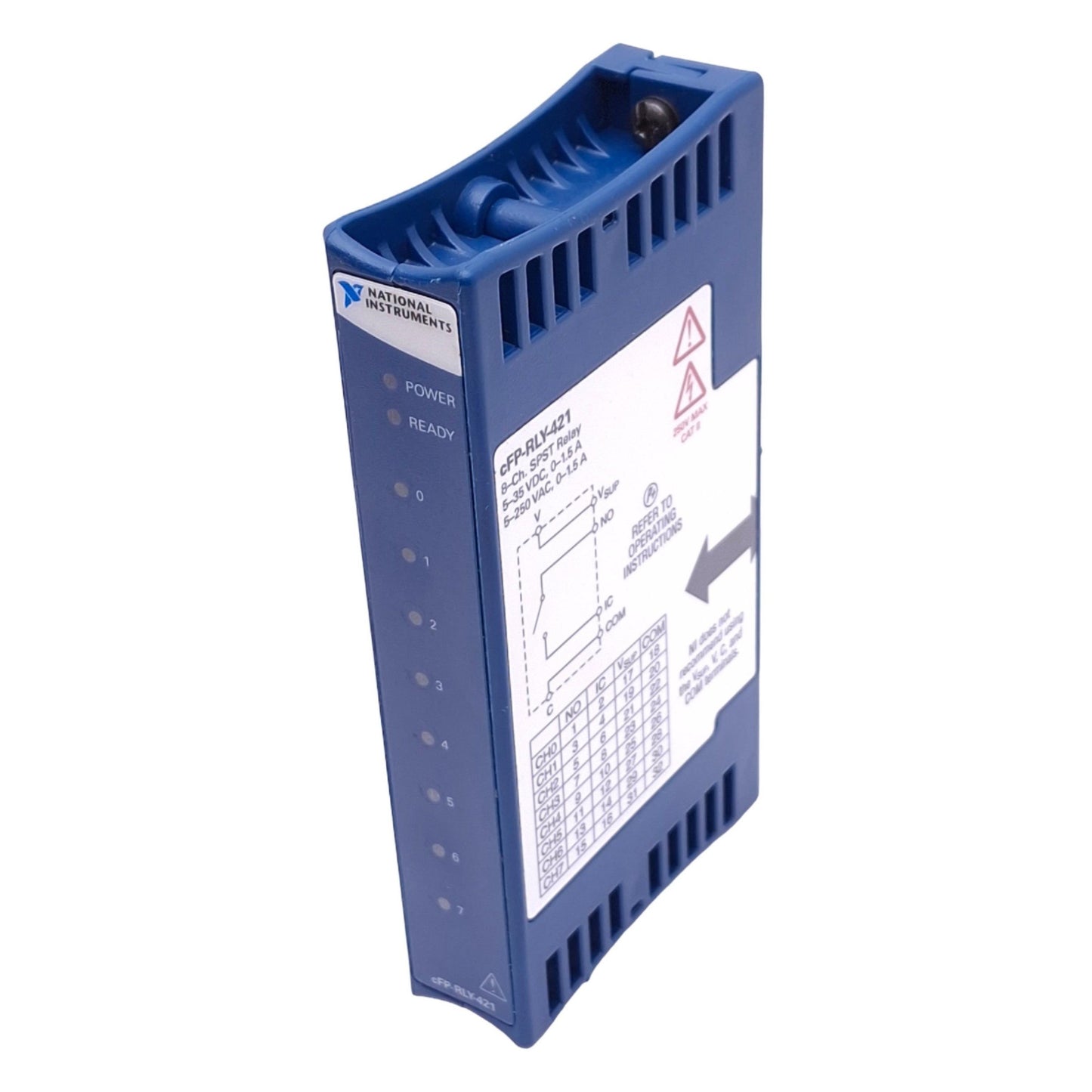 Used National Instruments cFP-RLY-421 Relay Output Module, 8Ch SPST, 5-35VDC/5-250VAC