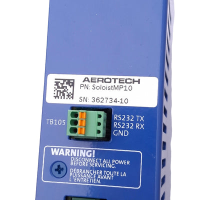 Used Aerotech SoloistMP10 PWM Digital Servo Drive, 10-80VDC 10A Out, Ethernet/RS232