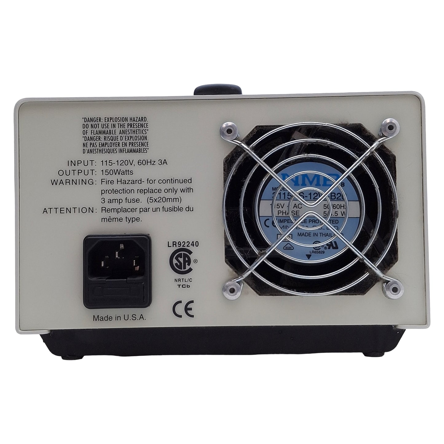 Used Leeds 20500.2/14 Fiber Optic Light Source Illuminator DDL Lamp, 150W, 115-120VAC