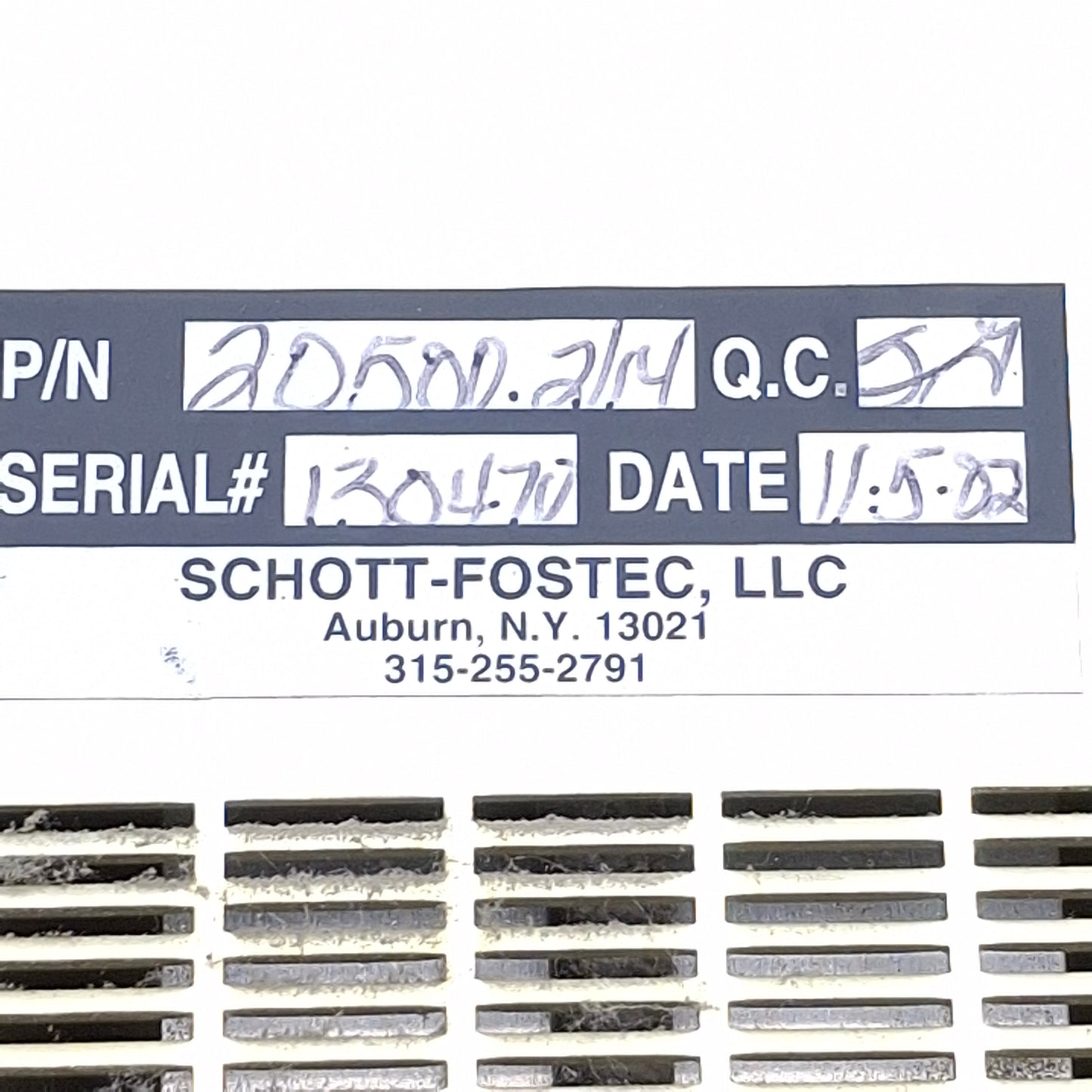Used Leeds 20500.2/14 Fiber Optic Light Source Illuminator DDL Lamp, 150W, 115-120VAC