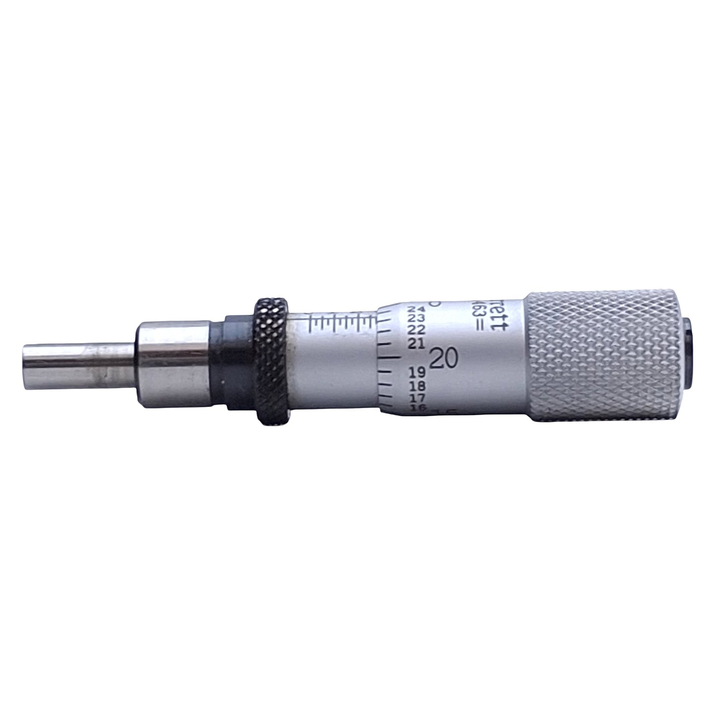 Used Starrett 463 Micrometer Head, 0-0.5" Range, 0.001" Graduation, 0.2" Dia